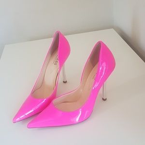 NEON pink Carrie Guess Heels